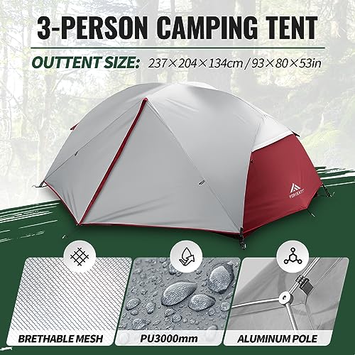 Forceatt 3 Person Ultralight Backpack Tent