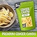 Oh! Nuts Ginger Candy - 2 lb - Dried Fruit Slices - with Crystallized Sugar Candied Coating - Dehydrated Fruit Bites - Packed in New York Zip-Seal Bag for Exceptional Freshness