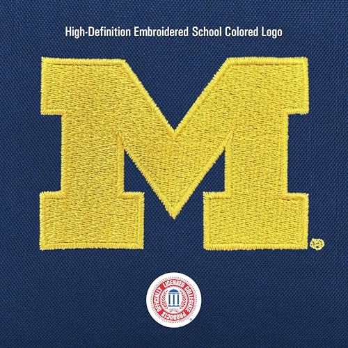 Image of JanSport NCAA Officially Licensed Backpack, Michigan Wolverines, Superbreak Plus with Padded 15'' Laptop Sleeve, Spacious Computer Bag for Men & Women, Durable Daypack with Bottle Pocket, Navy
