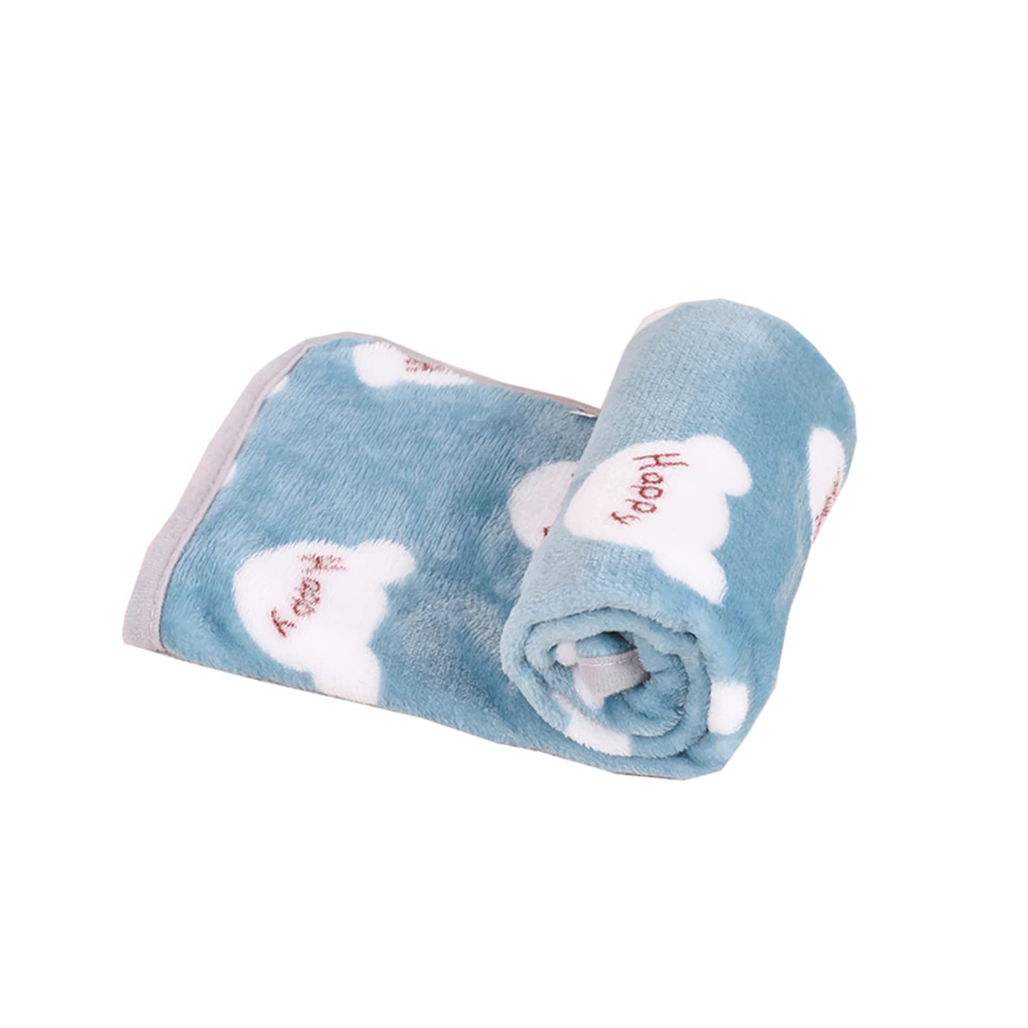 AORUI Warm Pet Blanket Washable Soft Dog Cat Puppy Throw Blanket Dogs Bed Quilt Sleeping Mat 100x70cm Coral Fleece Small Medium Blanket for Dogs Cats,Blue