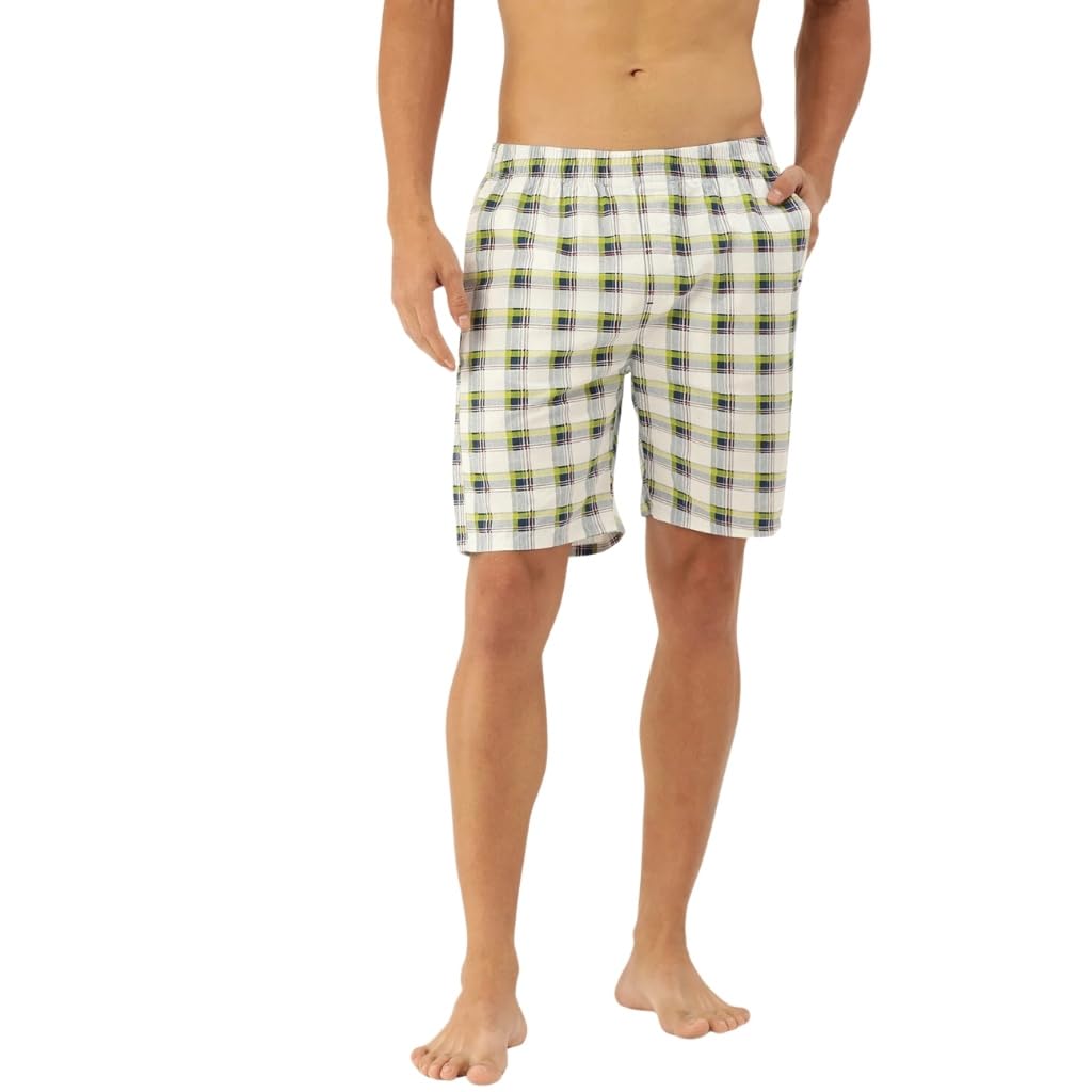 the indian garage co Men Slim Fit Checkered Casual Boxers-picture-29