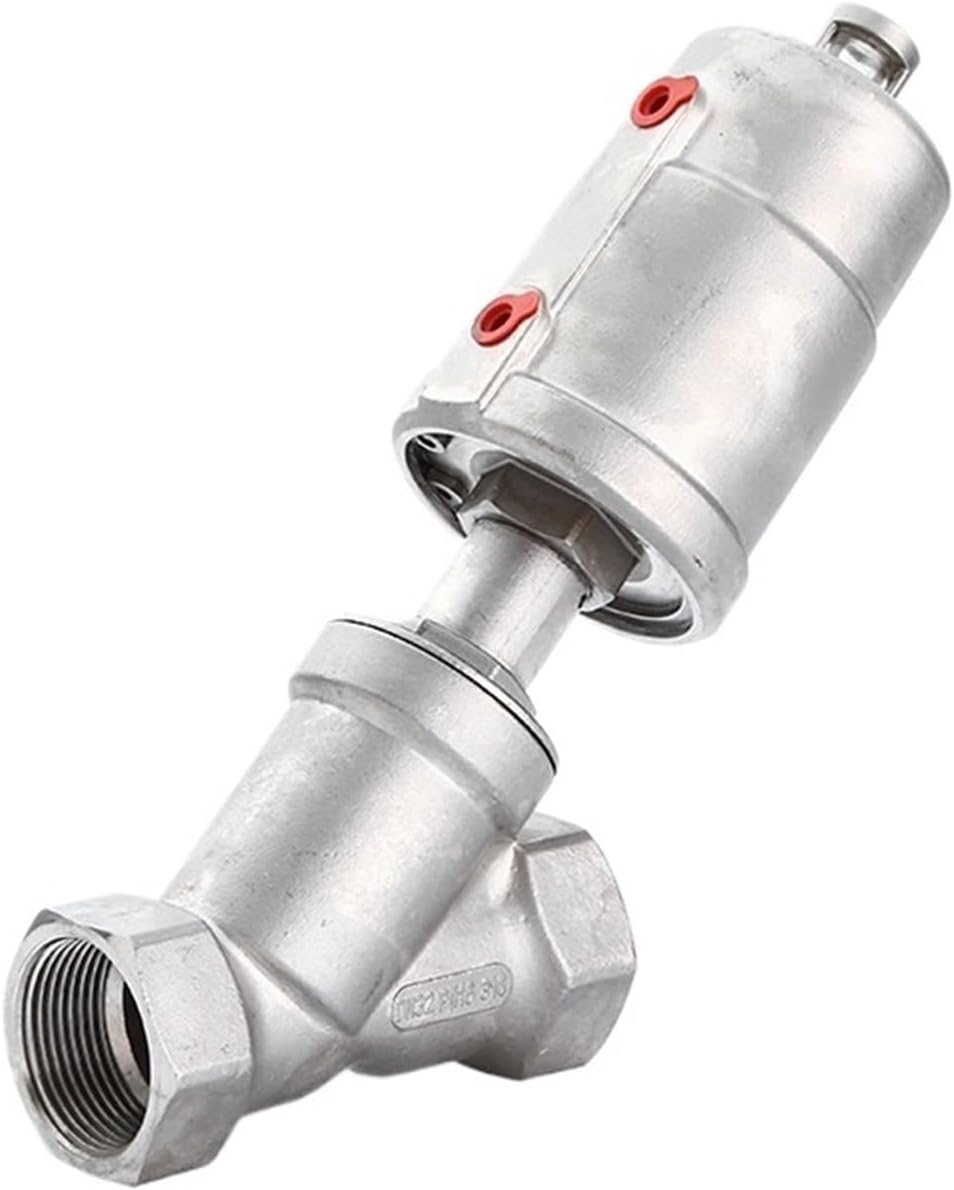 1PCS Stainless steel pneumatic Angle valve female thread welding clamp Y type high temperature steam valve(DN40)