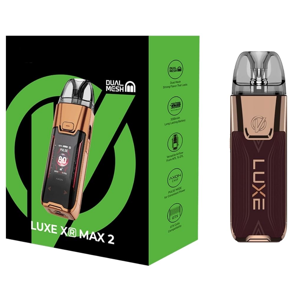 For Vaporesso Kit LUXE XR MAX 2 Batterie 3200 mAh 80 W (Cuir rouge) 5 ML