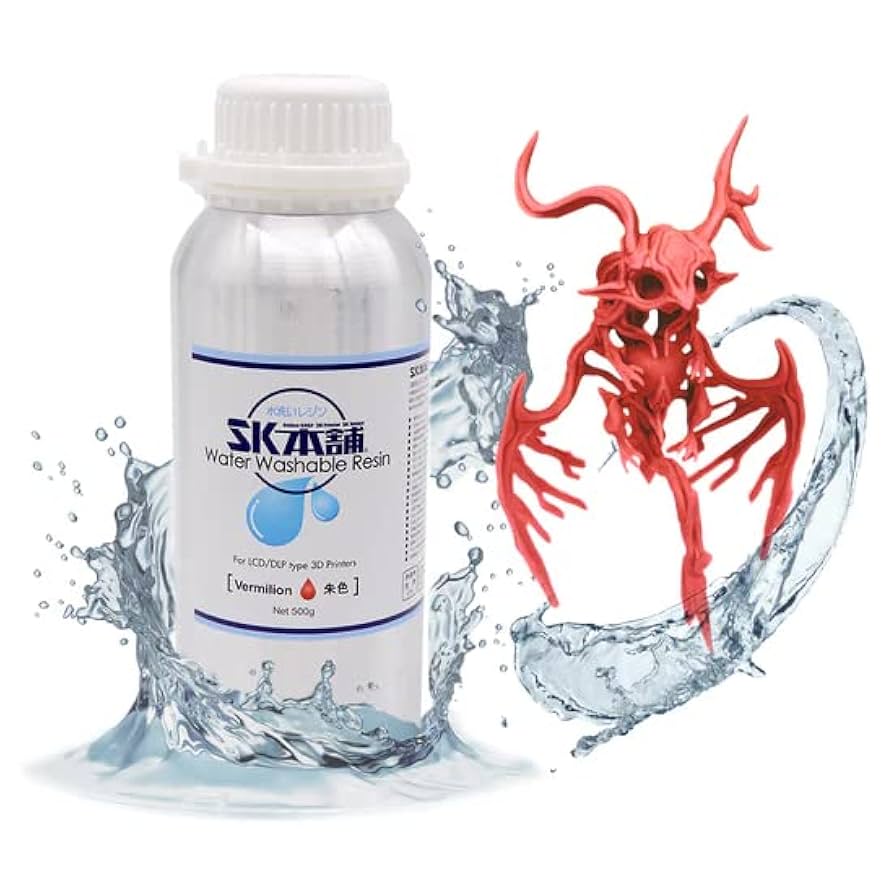 SK本舗　水洗いレジン3本セット（未開封2本、開封済1本） SK水洗いレジン 1000g [～16K対応] – 3Dプリンターとレジン