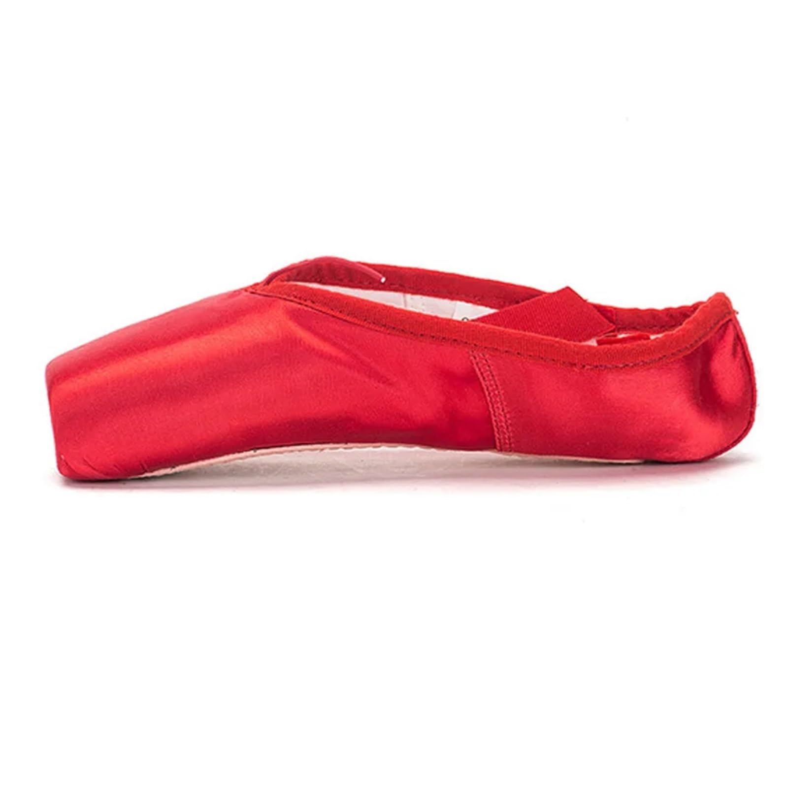 Zapatillas De Ballet Ballet Pointe Shoes,Satin Ballerina Ballet Shoes, Ballet Flats with Silicone Toe Pads and Ribbon for Girls Women(Red,40 (24cm))
