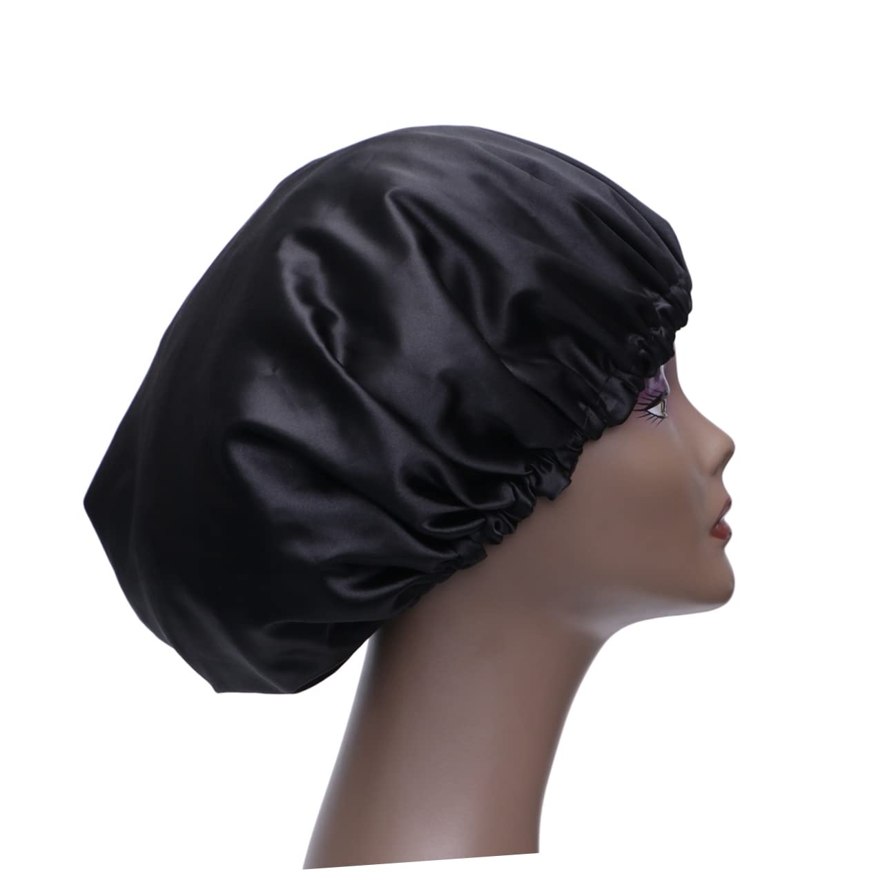 Healvian 3piezas Gorro De Sueño De Satén Doble De Seda Para Mujeres Transpirable Para Proteger Peinados y Mantener El Cabello Mientras Duermes