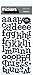 American Crafts Thickers Glitter Chipboard Letter Stickers, Sprinkles Black