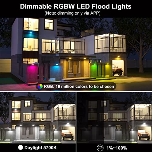 Flood-Lights-Outdoor-RGB-500W-Equivalent-Smart-Color-Change-Daylight-5700K-Landscape-Light-IP66-Waterproof-Patio-Lights-via-App-Control-Indoor-Ambient-Lighting-DIY-ScenesMusic-SyncTiming-4Pack