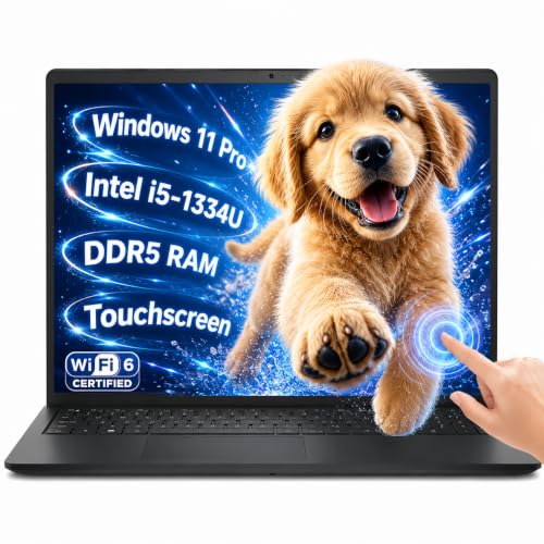 Image of Dell 15 Touchscreen Laptop, Intel i5-1334U, 16GB DDR5 RAM, 512GB SSD | 15.6 inch FHD Anti-Glare LED Display | Intel Graphics | Windows 11 Pro | Wi-Fi 6 | Business Laptop for Work, Study