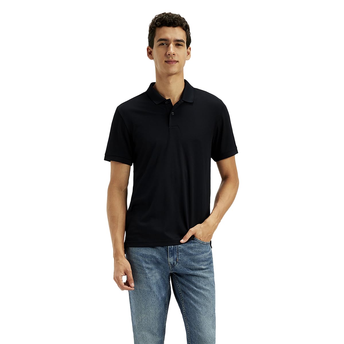 levi's Men's Solid Black Polo T-Shirt-picture-28