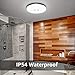 immagine 2Olafus 18W Plafoniera LED 5000K 1600LM IP54 Waterproof, Plafoniera LED Soffitto Rotonda 25cm Luce Bianca Fredda, Plafoniera Moderna e Sottile di PC Materiale, CRI 90+ Plafoniera Bagno Cucina