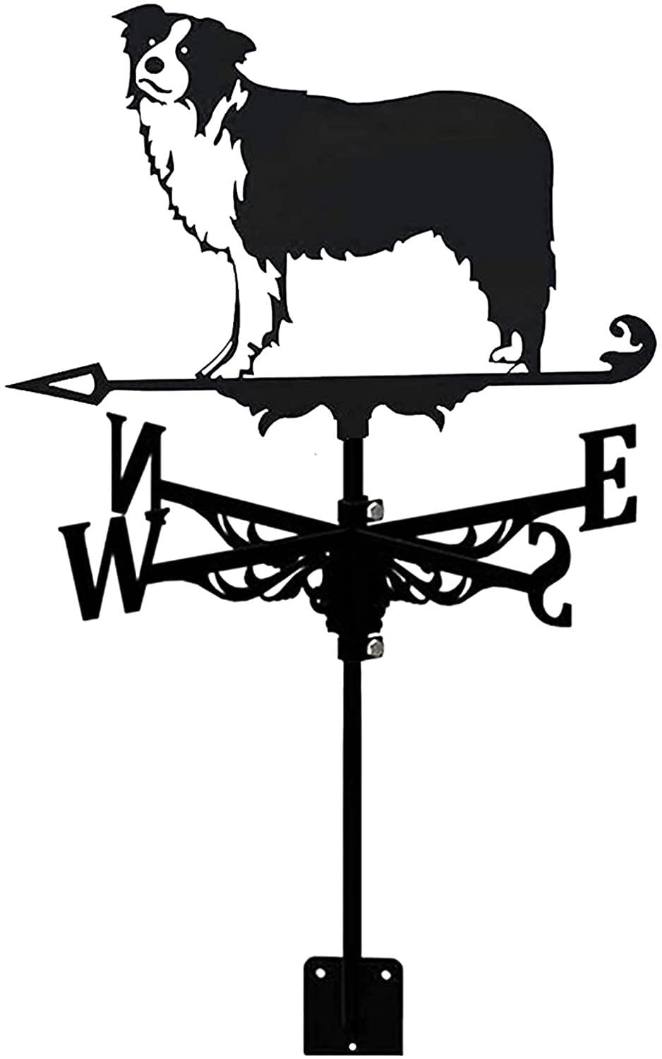 CZYLJLK Weather Vane Animal Metal Weathercock Vintage Black Weathervane Wind Direction Indicator for Outdoor Garden Roof Paddock Decoion Vane-A