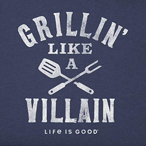 Life is Good Men's Crusher Tee, Short Sleeve Cotton Graphic T-Shirts, Grillin Like a Villain3