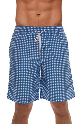 Whiskey and Oak Men’s Swimming Trunks Shorts with Pockets, Quick Dry Bathing Suit - Longer Length
