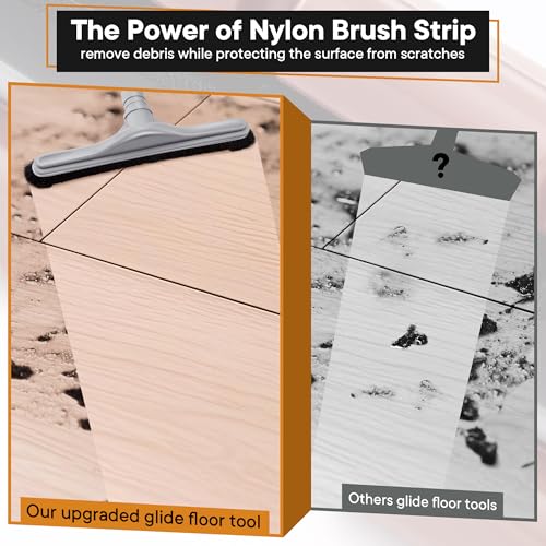 Image of Replacement Floor Tool Compatible with ProTeam 101446 E-Z Glide Backpack Vacuum,Compatible with Hoover C2401, 14 inch Multi-Surface Brush for Commercial Cleaner(2 Pack,Nylon Brush Pro)