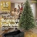 Künstlicher Weihnachtsbaum 220 cm - PVC & Spritzguss Tannenbaum künstlich mit Ständer - Premium Weihnachtsbaum künstlich 220cm - PVC Christbaum wie echt naturgetreu - Outdoor & Indoor Christmas Tree