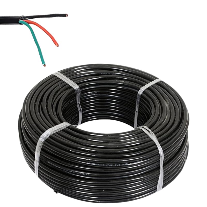 Lipzie Flat 3-Core Copper Wires and Cables 1mm for Domestic and Industrial Use (Up to 1500 Watts) - 100 Meters in Reliable and Safe Wiring Solutions for Various Applications