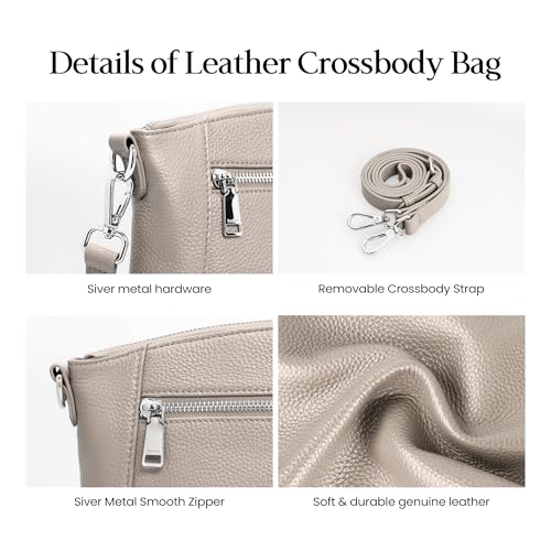 Image of befen Genuine Leather Anti-Theft Small Crossbody Bags for Women Cross Body Purse Handbags with RFID Blocking Card Slots