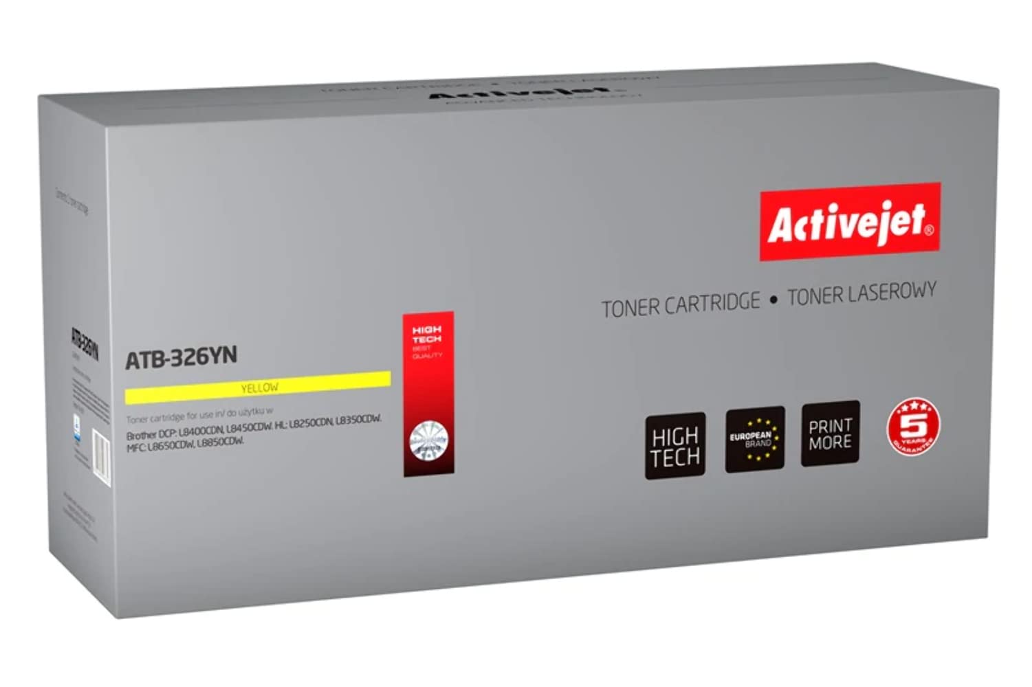 ActiveJet ATB-326YN Compatible Amarillo 1 pieza(s) - Tóner para impresoras láser (3500 páginas, Amarillo, 1 pieza(s))