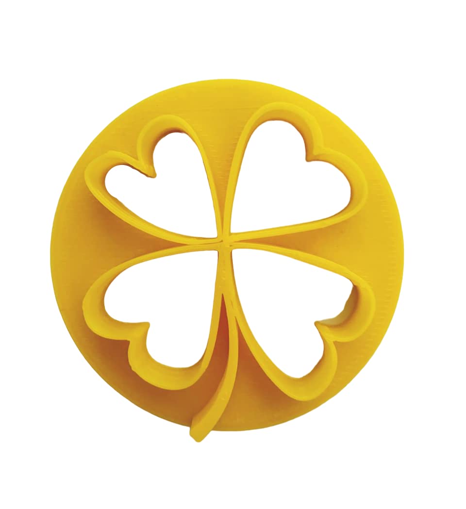 The Cookie Cutter Hub Four Leaf Clover Embosser/Stamp for Cupcakes Fondant Icing Clay Cake Baking Decoration