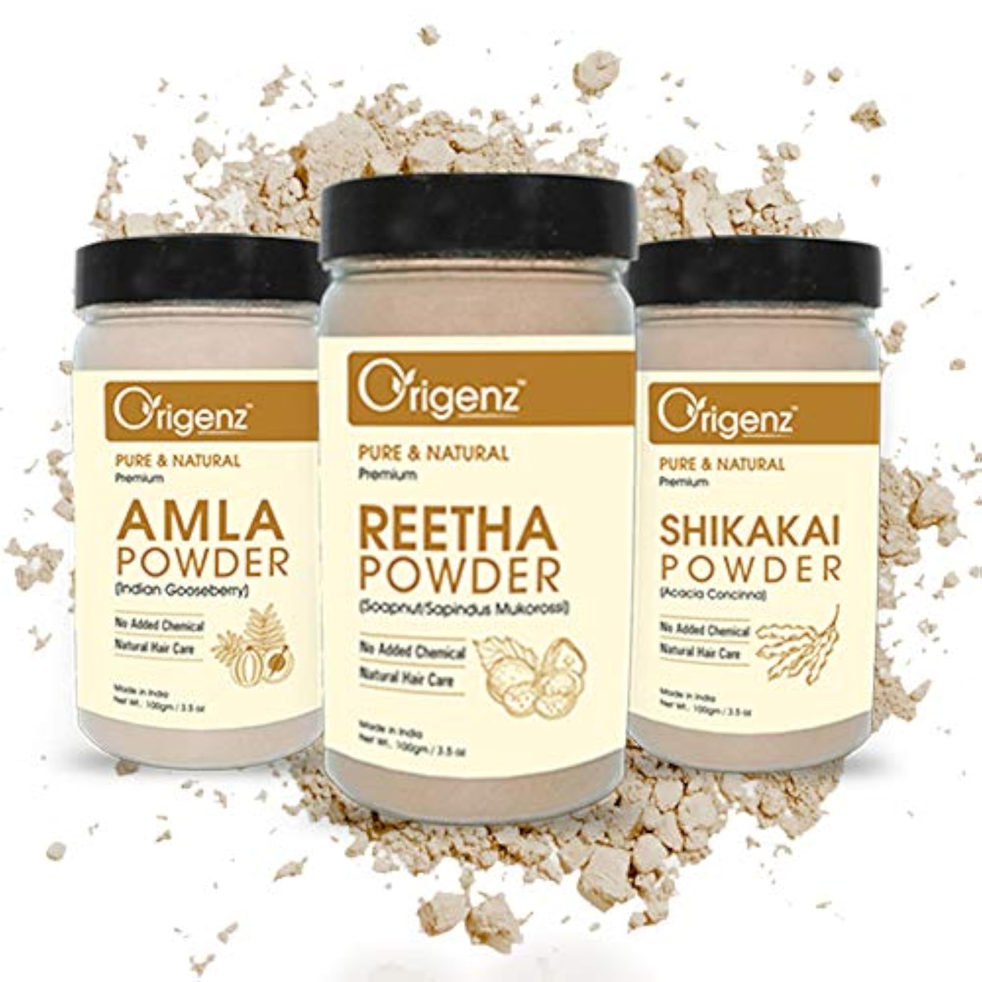 Reetha, Shikakai and Amla Powder Combo, 300g