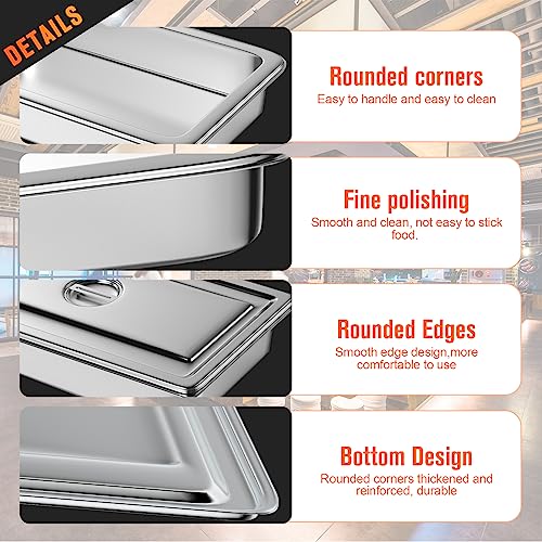 Hlhgirl 15161 Hotel Pan, Full Size Steam Table Pan 4 Inch Deep Stainless Steam Table Pan thumb #4