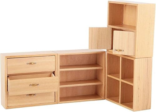 Cabina de exhibición de madera 1:12, muebles de muñecas en miniatura, muebles para casa de muñecas, muebles en miniatura, accesorios para casa de