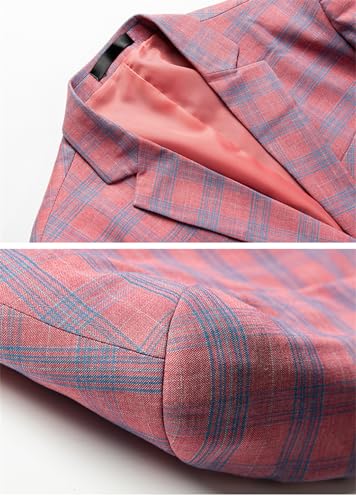 Men Classic Contrast Color Plaid Blazers Mens Casual Business Suit Jacket Plus-Size Coats3
