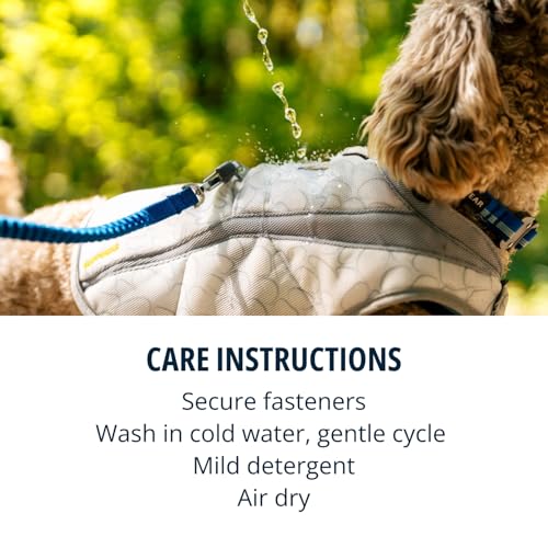 RUFFWEAR Hunde-Kühlweste Swamp Cooler™ Vest, SPF 50+, Maximale Abdeckung, kühlende Abdeckung mit Gurtzeug/Bleiportal, Sonnenschutz, um Haustiere kühl zu halten, Biolumin Blue, Large, 81-91 cm