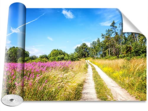 Papier peint fleurs de prairie 152x104cm Tulup pour decoration murale