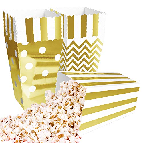 BangShou 60 Stuks Popcorn Zakjes Snoepbakje Popcorn voor Popcorn Krakelingsticks en Candybars (Goud) - Image 6
