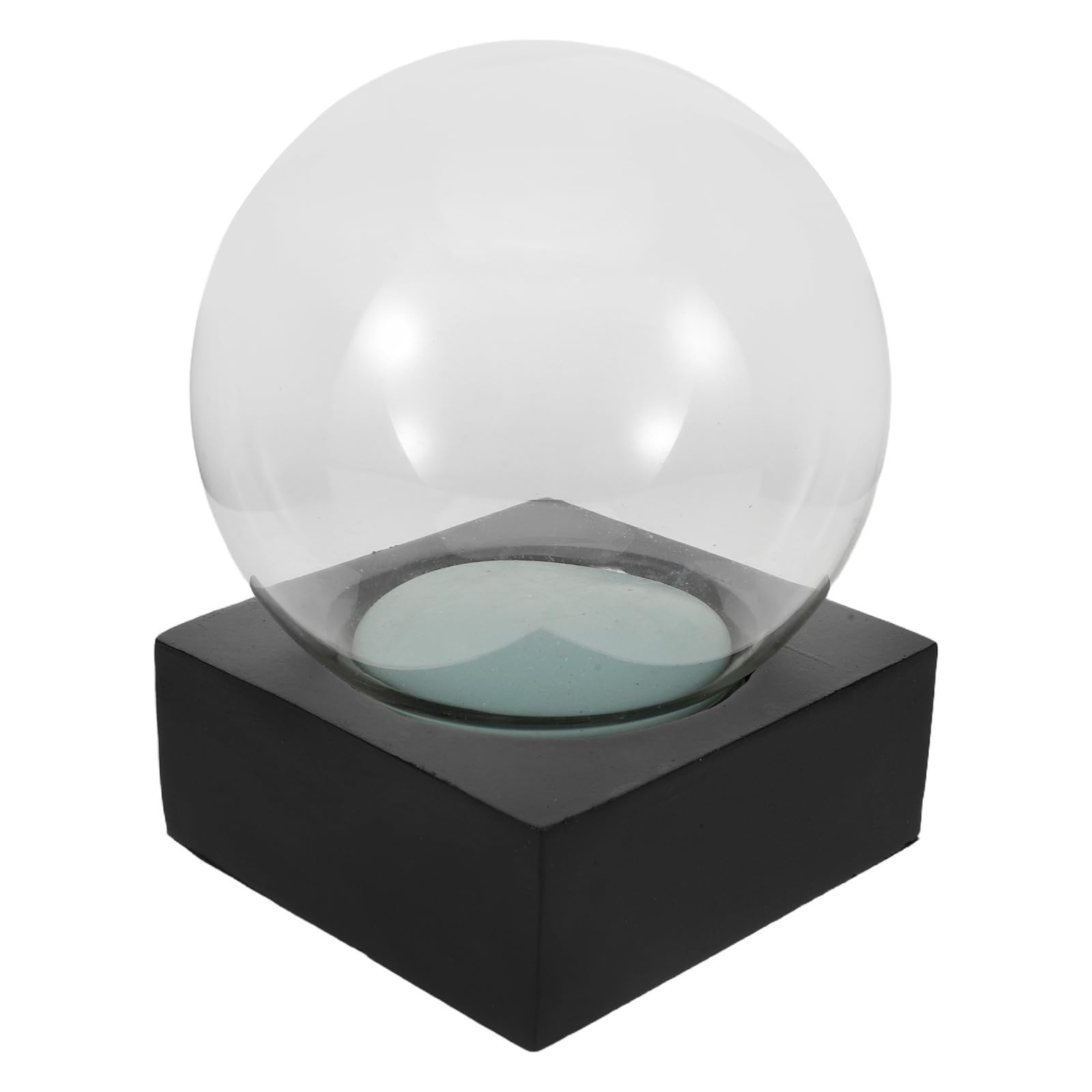 Cúpula de Bola de Cristal Transparente DIY Base de Resina Negra