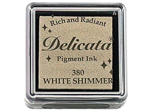 Tsukineko Delicata Stempelkissen - Weiß, White Shimmer - Klein -...