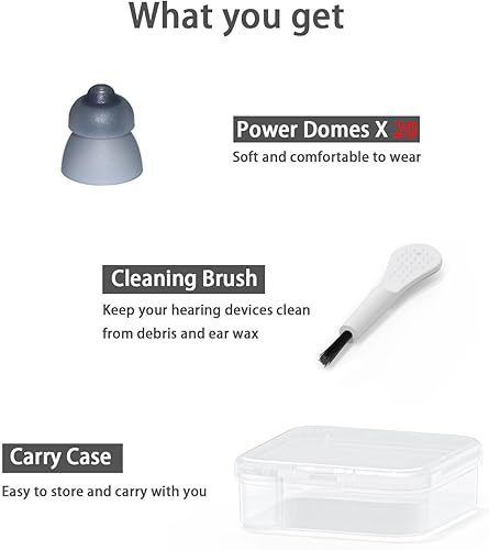 Miniatura 12 de Domos para audífonos - Domo de potencia para Phonak SDS 4.0 Marvel & Paradise Amplificador auditivo Accesorios con estuche de transporte