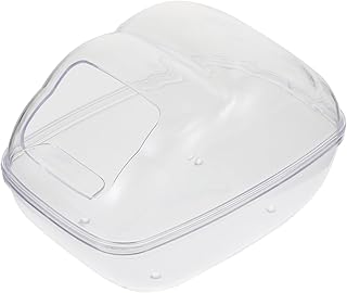 Hohopeti 1Pc Hamster Toalete Banheira Transparente Plástico Para Ir Recipientes Recipiente Transparente Caixa De Areia De Plástico Recipiente De Banho De Areia Caixa De Areia De Hamster
