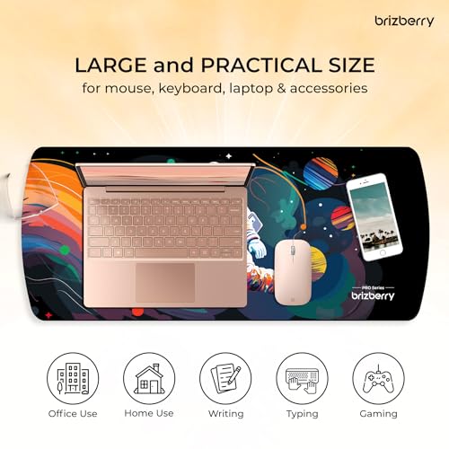 ARTBRIZ® Brizberry Extended Mouse Pad, Desk Mat, 740mm x 310mm x 3mm Large Printed Premium Anti Skid Rubber Base for Desktop Laptop Keyboard (DM... - Image 4
