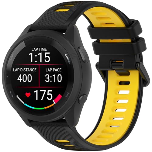 Correa silicona 22mm para Garmin Forerunner 265/255/Vivoactive 4 miniatura 2