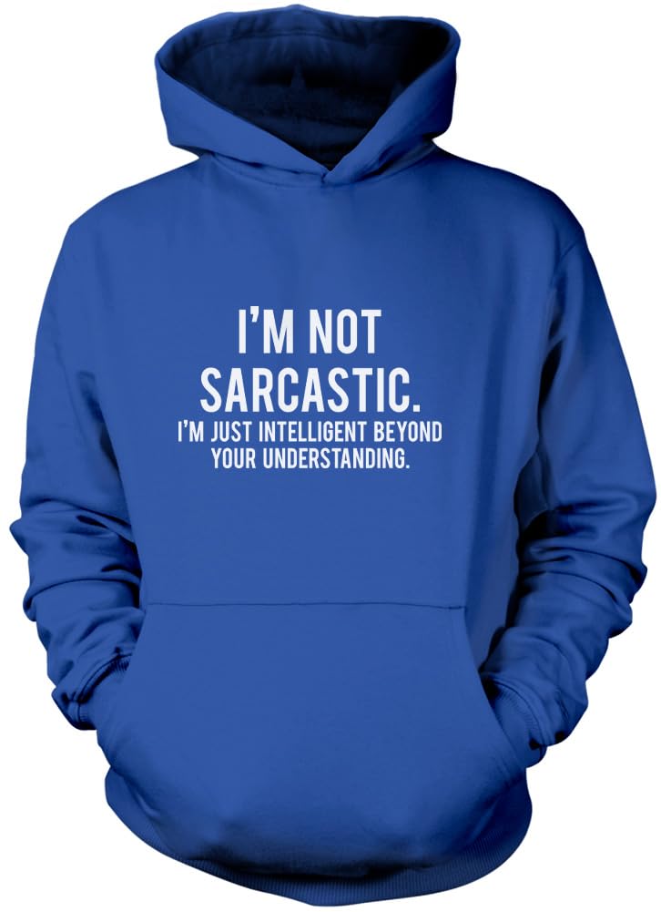 Hotscamp Boys Blue Me? Sarcastic? Never Unisex Hoodie - 12-13 Years