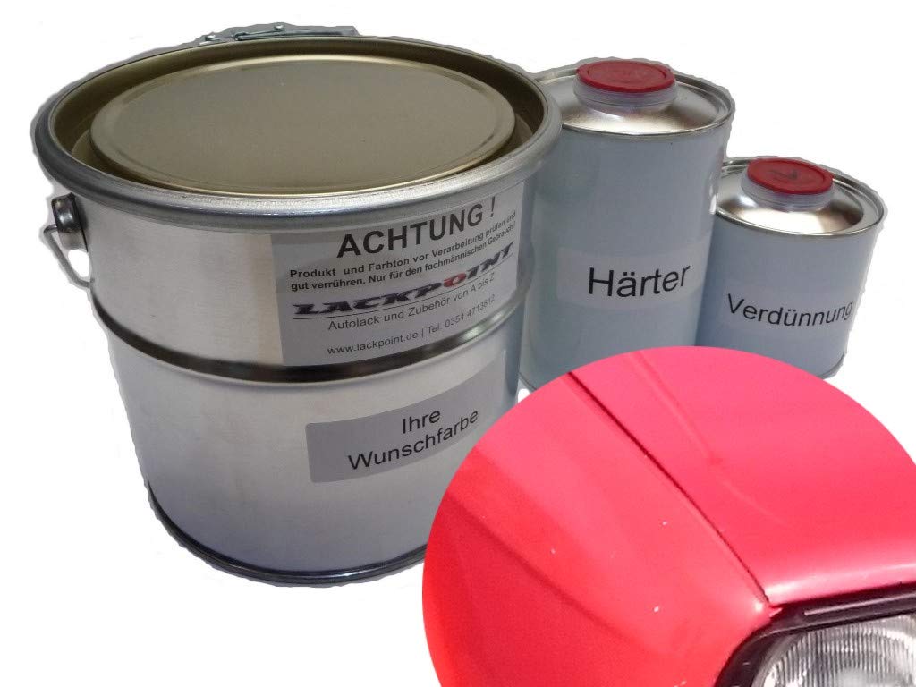 Lackpoint 1 Liter Set 2K Autolack BMW 308 Brillantrot kein Klarlack Tuning Rot