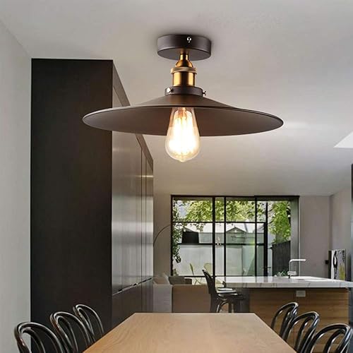 Vista 4 de Lámpara de techo vintage retro metal Edison lámpara colgante industrial lámpara colgante E26 para comedor, mesa de comedor, pasillo, sala de estar