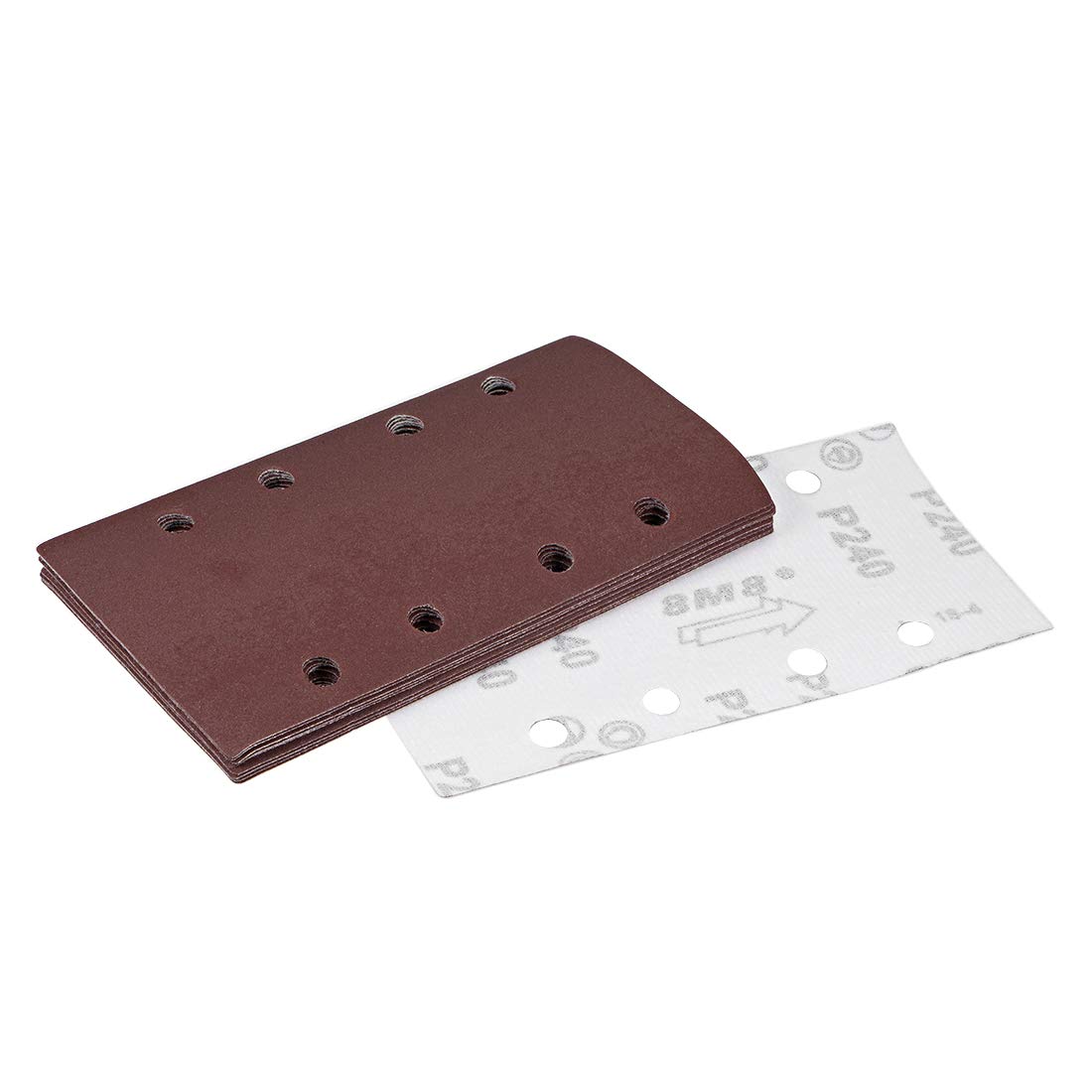 Feuille abrasive 240 contre poussière et encrassement pour ponceuse 8 trous