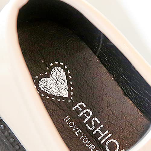 Fashion Spring Summer Children Casual Shoes Girls Leather Shoes Thick Sole Non Slip Dress Girls Knee High Snow Boots (Beige, 10.5-11 Years Big Kids)4