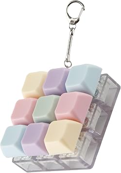 Tabanzhe Fidget Keyboard Toy,Mini Clicky Keychain Stress Relief for Adults