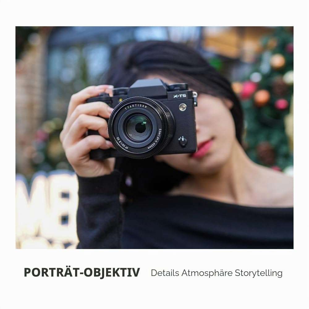 TTARTISAN AF 56 mm F1.8 für Fuji X-Mount Objektiv, APS-C 56 mm f/1.8 Autofokus Prime STM Objektive (X-Mount)