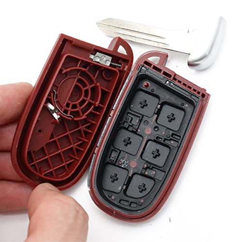 Smart Keyless Entry Remote Key Fob Cover Fit for for Dodge Challenger Charger Durango 392 Hemi SRT Etc Key Case for 392 Accessories (for 392 American Flag Red Shell)