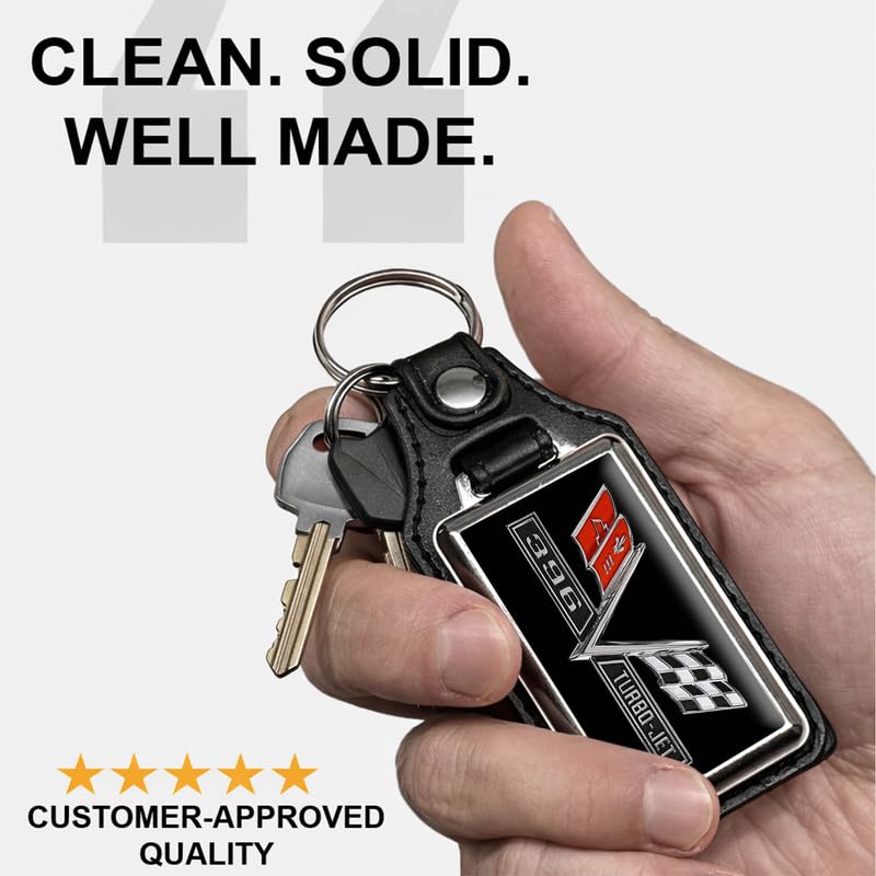Image of Brotherhood 1964-1967 Compatible with Chevelle 396 Turbo Jet Engine Design Key Chain Key Holder Key Ring For Men Heavy Duty Car Key Ring For Men and Women