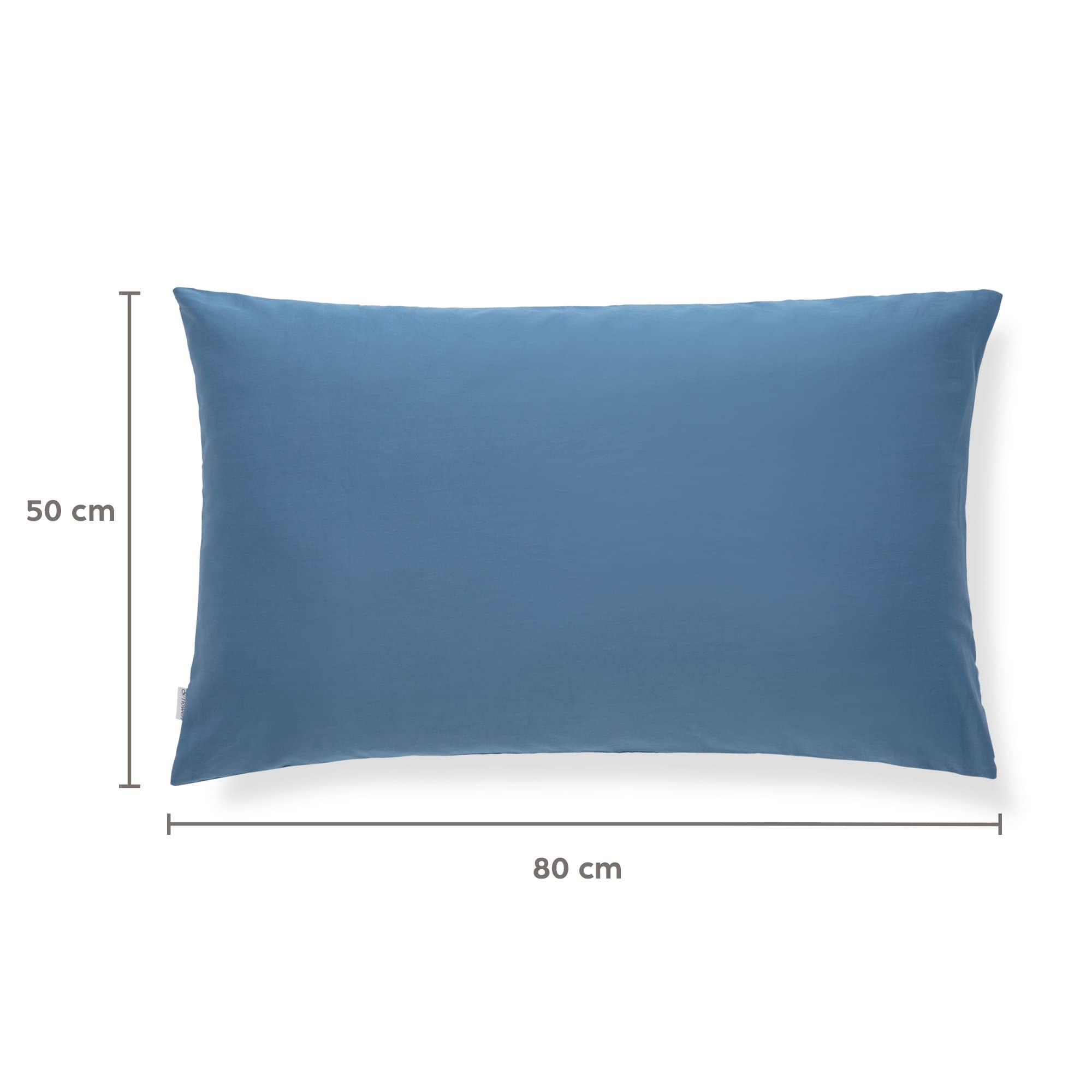 Flowen Federe Cuscini Letto Matrimoniale e Singolo 50x80 Set da 2 Copricuscini in Microfibra Fodere Lavabili e Resistenti 50 x 80 cm Tessuto 100% Poliestere Traspirante Anallergico Antiacaro