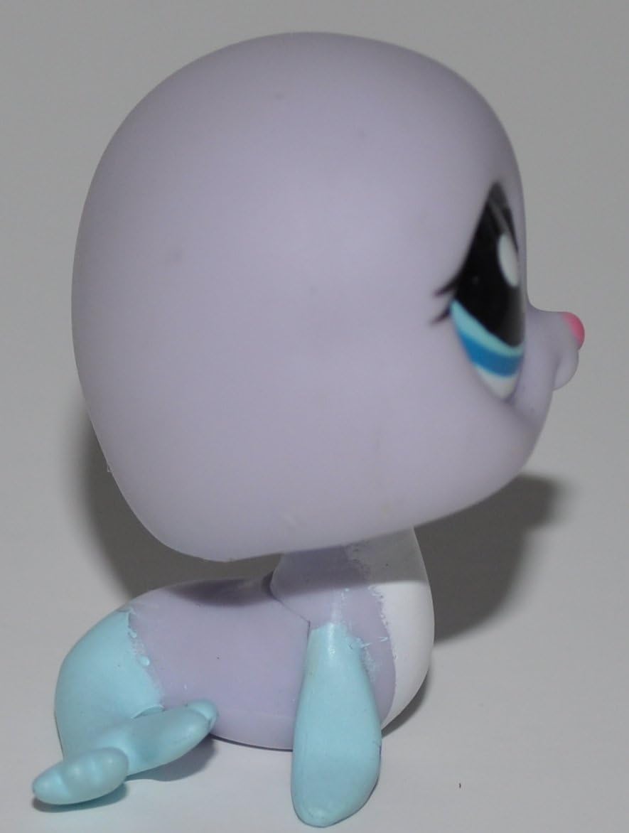 Seal #913 (Gray, Blue Eyes, Blue Fins) - Littlest Pet Shop (Retired) Collector Toy - LPS Collectible Replacement Figure - Loose (OOP Out of Package & Print)