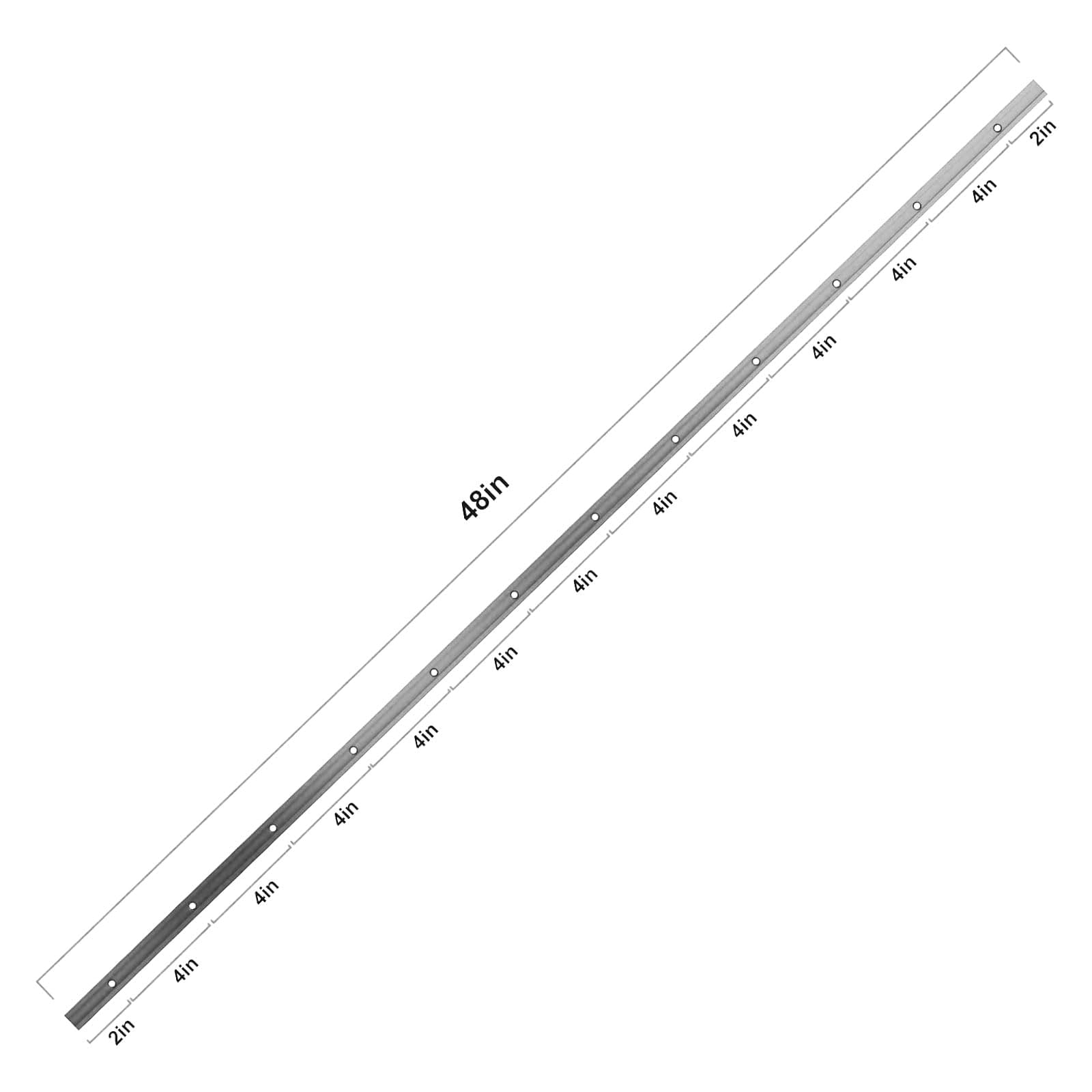 iMetrx T Tracks Woodworking Aluminum 48 inch 1220 mm Silver 2 Pcs Double Cut Profile Universal with Predrilled Mounting Holes for Universal T-Track Accessories - Image 3