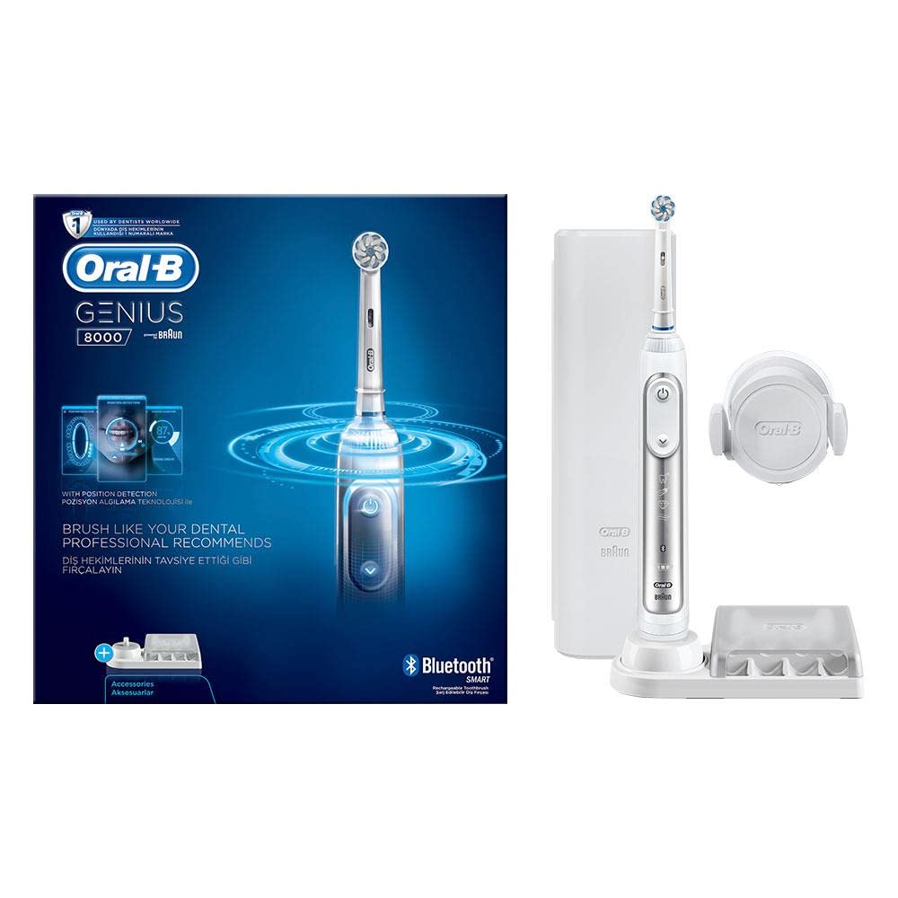 ORAL-B Genius Pro 8000 Electronic Power Rechargeable Battery Electric Toothbrush with Bluetooth Connectivity Powered, 800 g